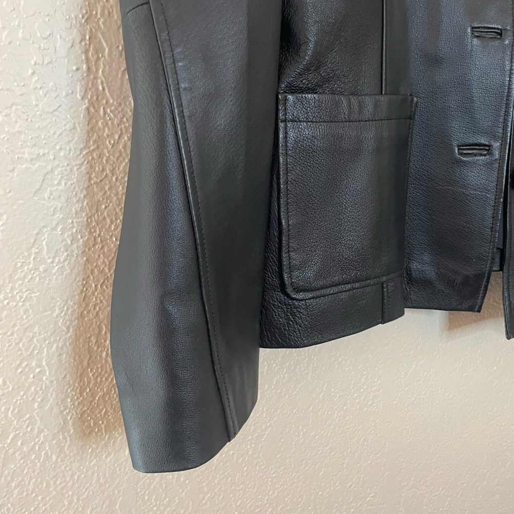 Bagatelle Black Leather Jacket - Picture 2 of 8